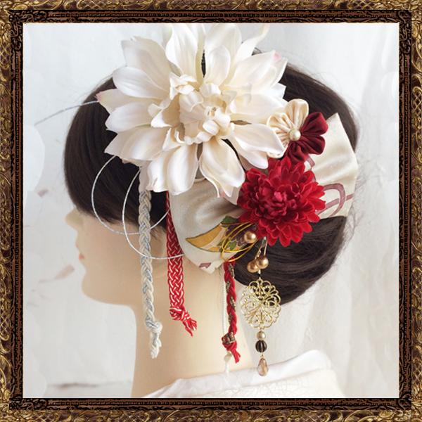 和装　髪飾り　結婚式（和婚）お蝶夫人のハレの日の御祝い