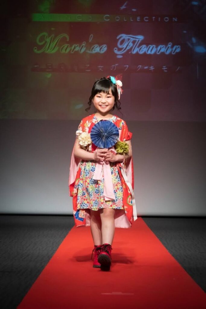 ファッション オシャレ コーディネート 子供 キッズ 着物 和洋折衷 和柄 七五三 ハーフ成人式 大正ロマン フクキモノ