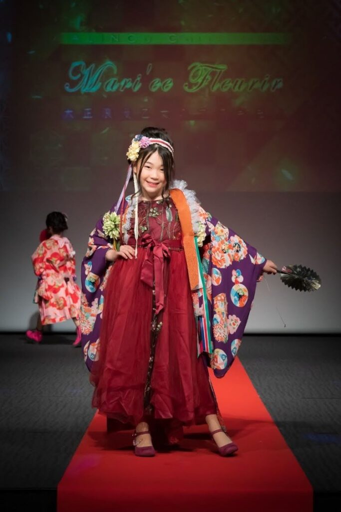ファッション オシャレ コーディネート 子供 キッズ 着物 和洋折衷 和柄 七五三 ハーフ成人式 大正ロマン フクキモノ