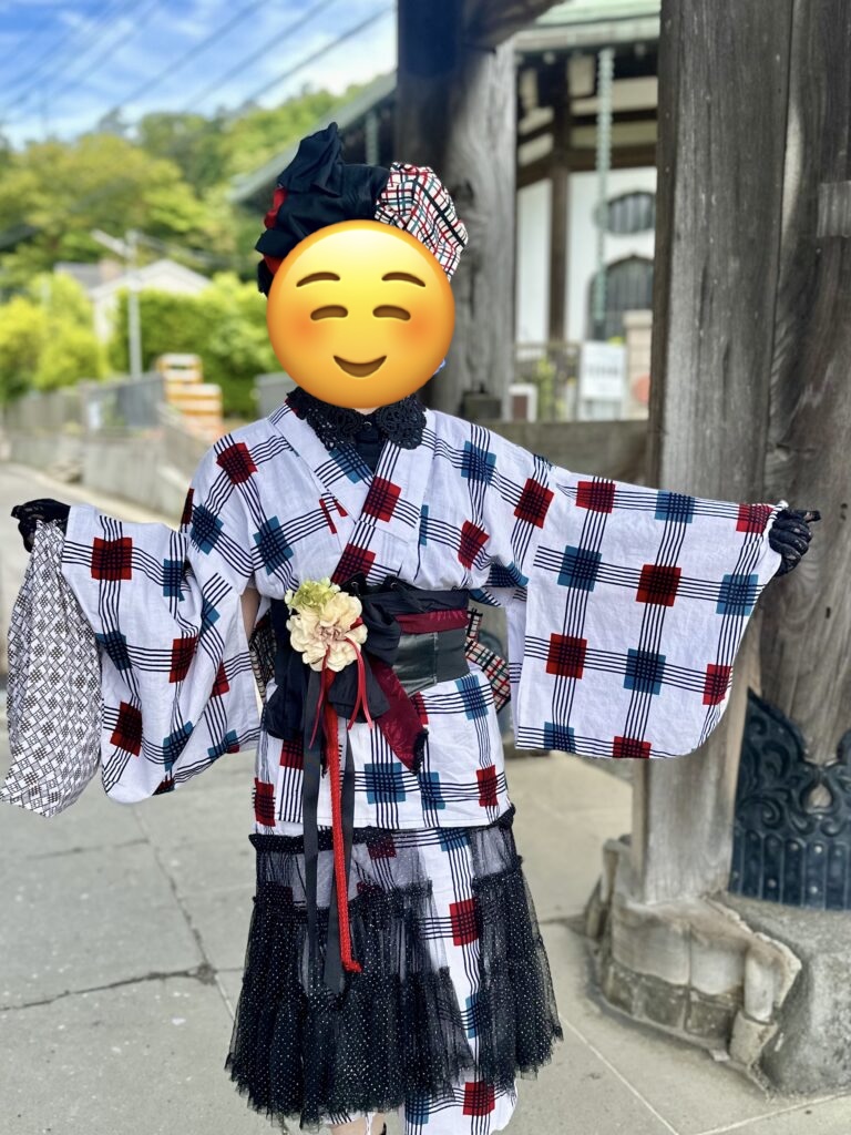 鎌倉　浴衣　レンタル　大正ロマン　レトロモダン　和洋折衷コーディネート