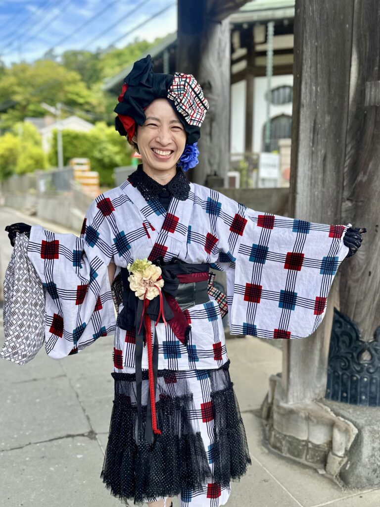 鎌倉　浴衣　レンタル　大正ロマン　レトロモダン　和洋折衷コーディネート