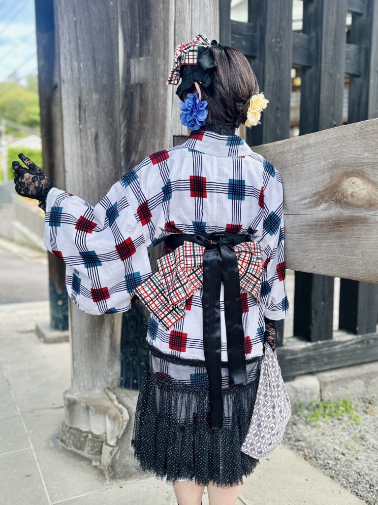 鎌倉　浴衣　レンタル　大正ロマン　レトロモダン　和洋折衷コーディネート