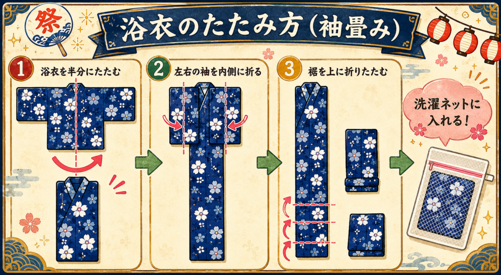 浴衣 洗濯方法 畳み方 洗濯ネット