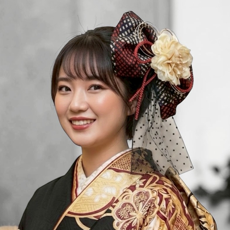 成人式 ボブ 髪飾り ヘアアレンジ リボン