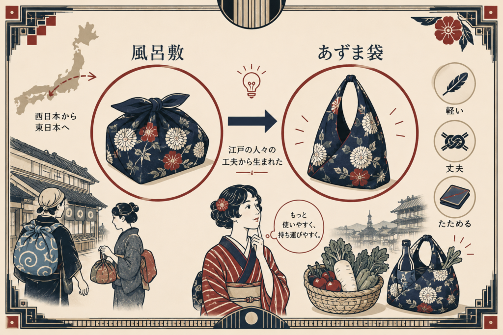 あずま袋　風呂敷　便利　丈夫　