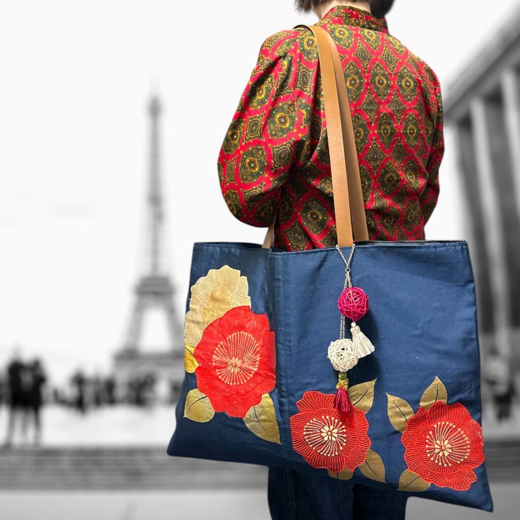 帯リメイクの大容量トートバッグ OBI TOTE BAG